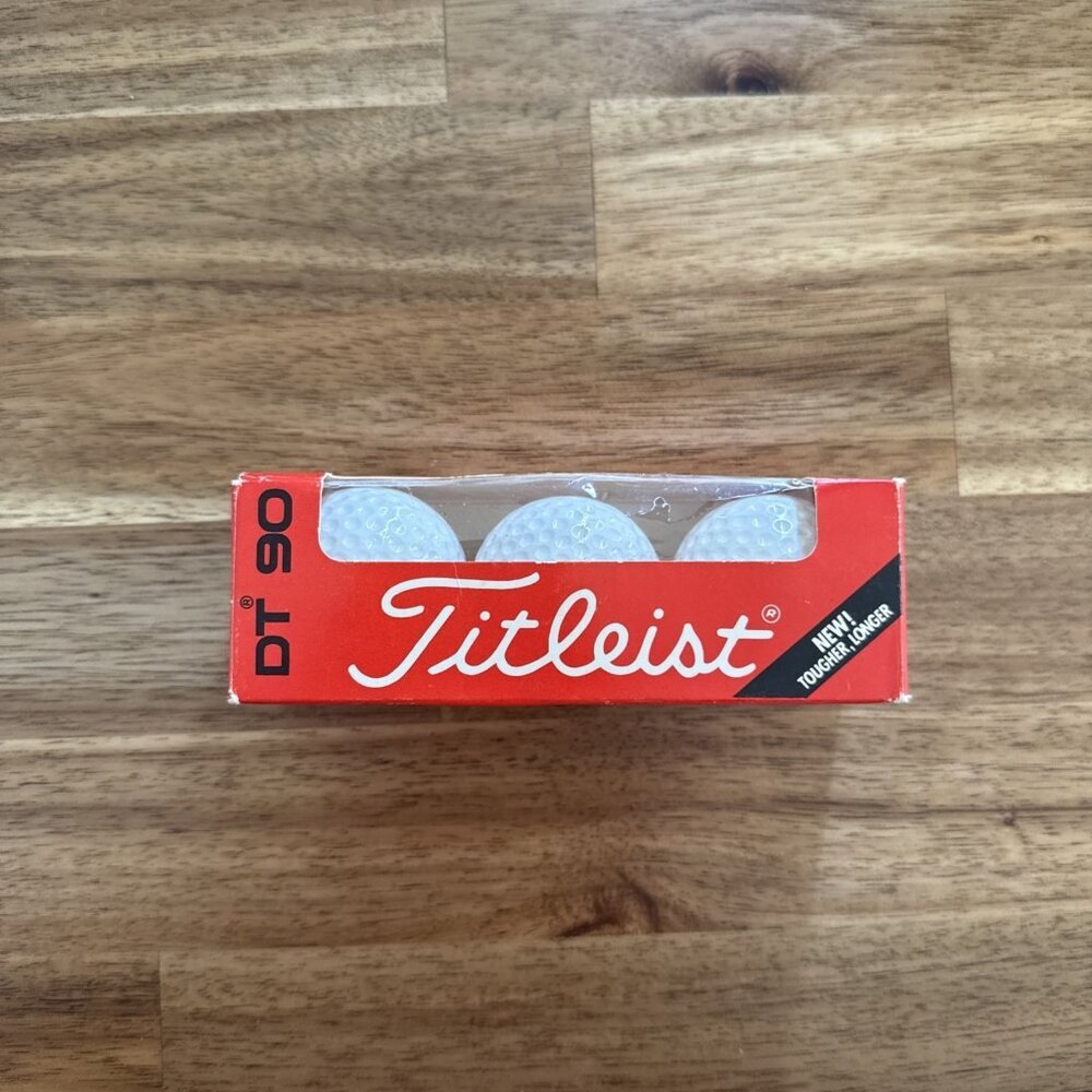 VTG TITLEIST DT 90 #3 GOLF BALLS LOGO 1 PACK (3 BALLS) MADE IN USA SURLYN COVER